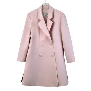 Christian Dior Pink Cotton Double-Breasted Long Sleeve Blazer